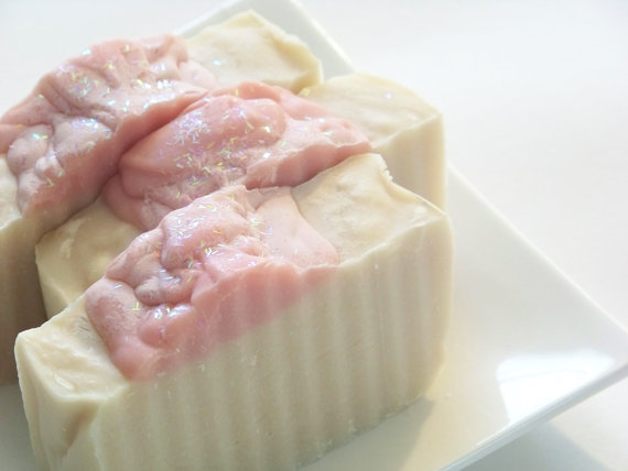 Strawberry Peach Cold Process Soap (vegan)